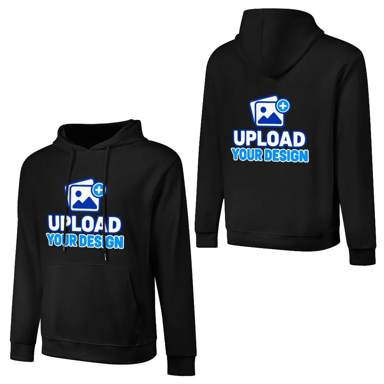 Pure cotton hooded sweater Unisex, Front and Back Print custom product view 9