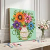 Framed White Vase -  DIY Button Art Painting Kit for Creativity DIY Pearl Dot Crafts for Gift Home Wall Decor 30*30CM