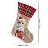 DIY Diamond Painting Christmas Stockings Hanging Ornaments Large Capacity Xmas Socks Pendant Wear Resist Candy Gift Storage Bags for Family Christmas Holiday Party Decoration (Christmas cat)
