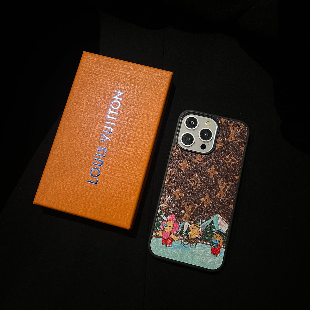 LV Vivian canvas leather Apple iPhone case