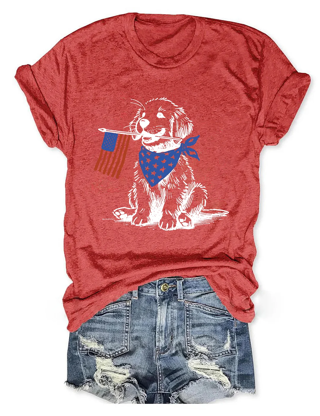 Golden Retriever 4th Of July T-shirt