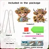 2Pcs DIY Sunflower Calf-Diamond Painting Pendant（Single-Sided)