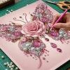 Rosenschmetterlings-Diamant-Kunstperlen-Malset mit Rahmen 9,84x9,84 Zoll f&uuml;r Erwachsene