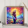 uk.everydayedeals (Limited Stock)Cross Stitch - 18ct Stamped - Femme fleurie (50*50cm)