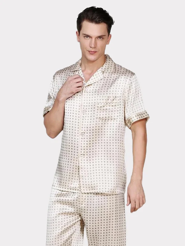 19 MOMME Pyjama en soie de mûrier homme