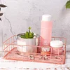 Mealivos Elegant Rose Gold Tie Collection Basket Rectangle Debris Girl Desktop table Storage Basket