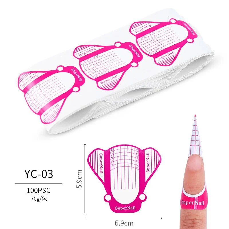 100PC SUV Gel Technology Nail Finger Rest French Nail Phototherapy Extension Used for Nail Extension Nail Mold Tool