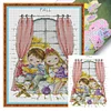 4 Season Window-Autumn-14CT Stamped Cross Stitch Kit(27x36cm)