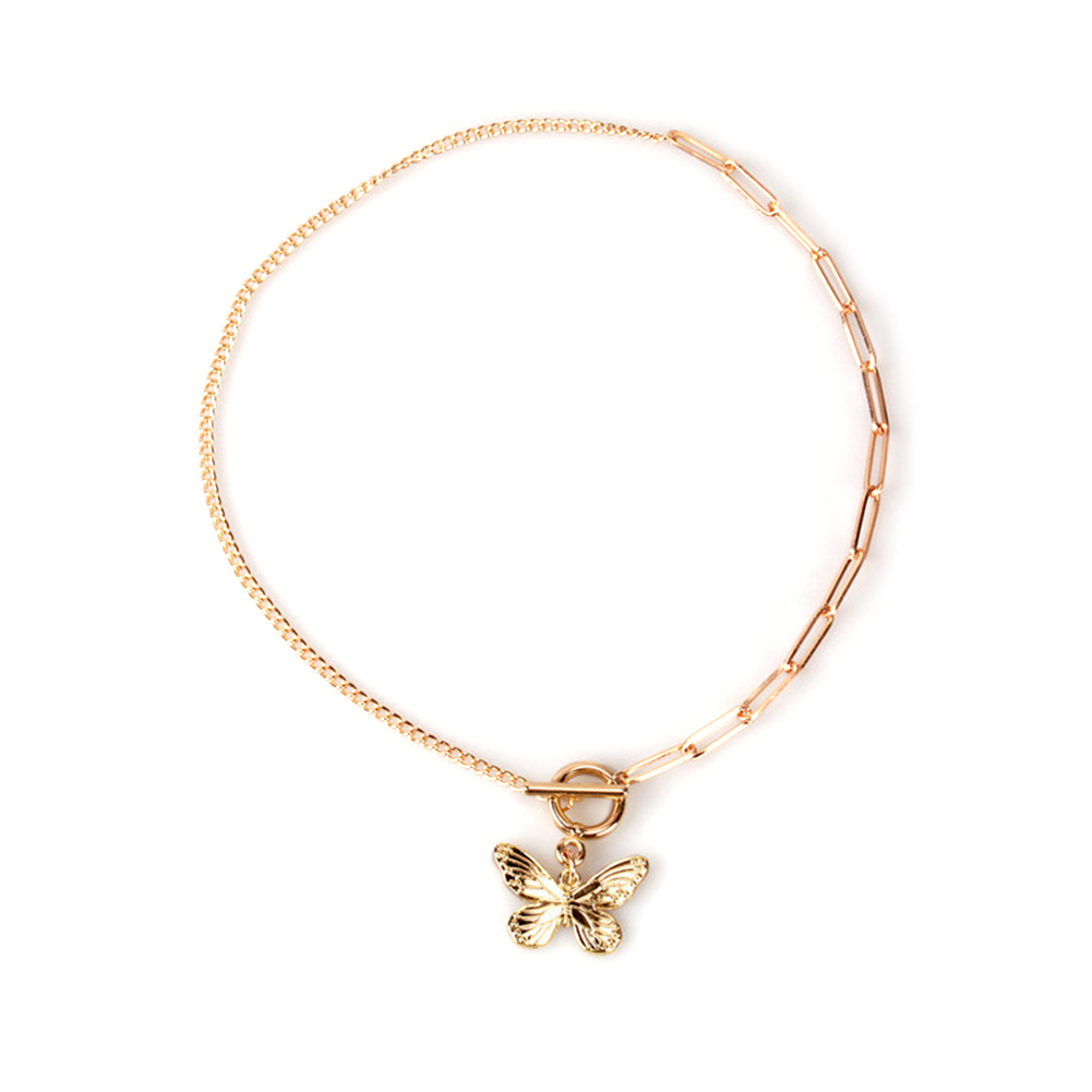 

Retro Necklace Butterfly Gold Silver Clavicle Chain Pendant Women Jewelry, 501 Original