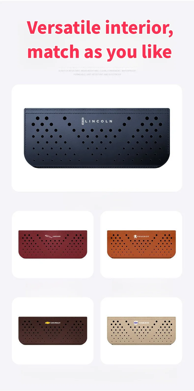 Car-mounted multi-functional side storage mesh pocket for bills, cards and mobile phone storage bag