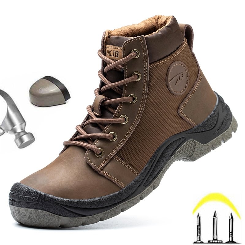 Men's Hiking Boots Military Work Trekking Boots Indestructible Men Work Waterproof Shoes Combat Safety Boots Tactical Shoes 2021