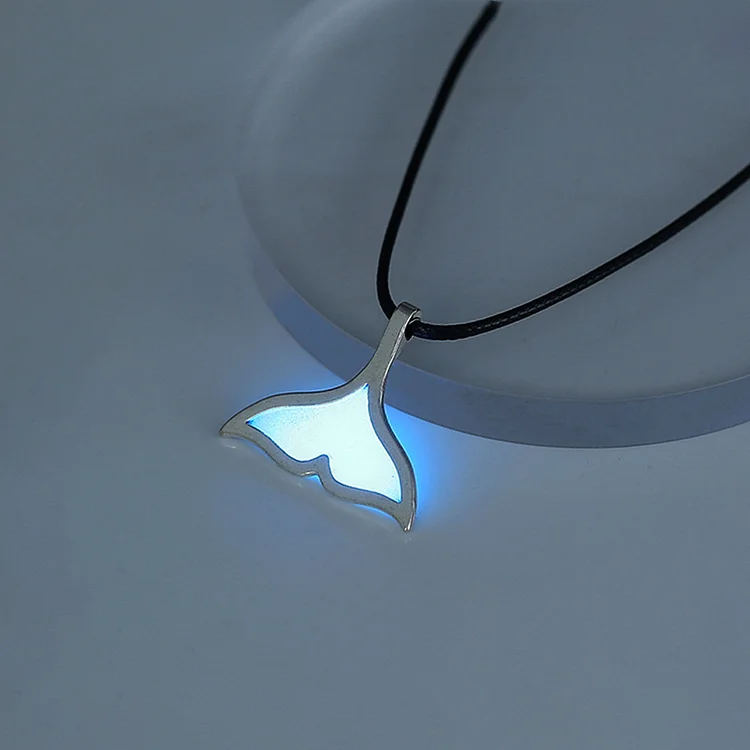 Glowing Dolphin's Tail Necklace Jewelry
