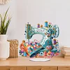 (US Local)Acrylic Special Shape Sewing Machine Desktop Diamond Art Kits for Home Office Decor