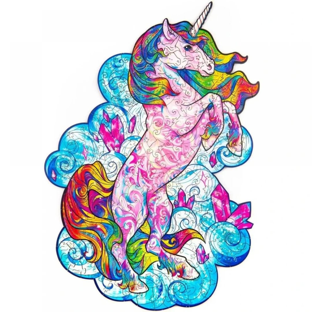 Wooden Jigsaw Puzzle Inspiring Unicorn、bestdiys、sdecorshop