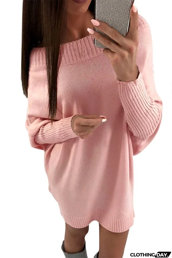 Stylish Long Sleeve Baggy Sweater Dress