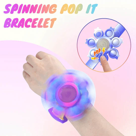 🔥50% OFF🔥Sicon Dynamic Led Anti-Stress Spinning Pop Bubble Wristband