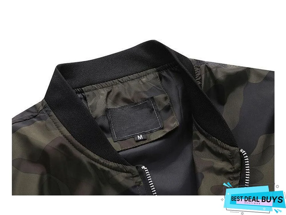 Men's Bomber Jacket Men Autumn Camouflage Jackets Male Military Coats