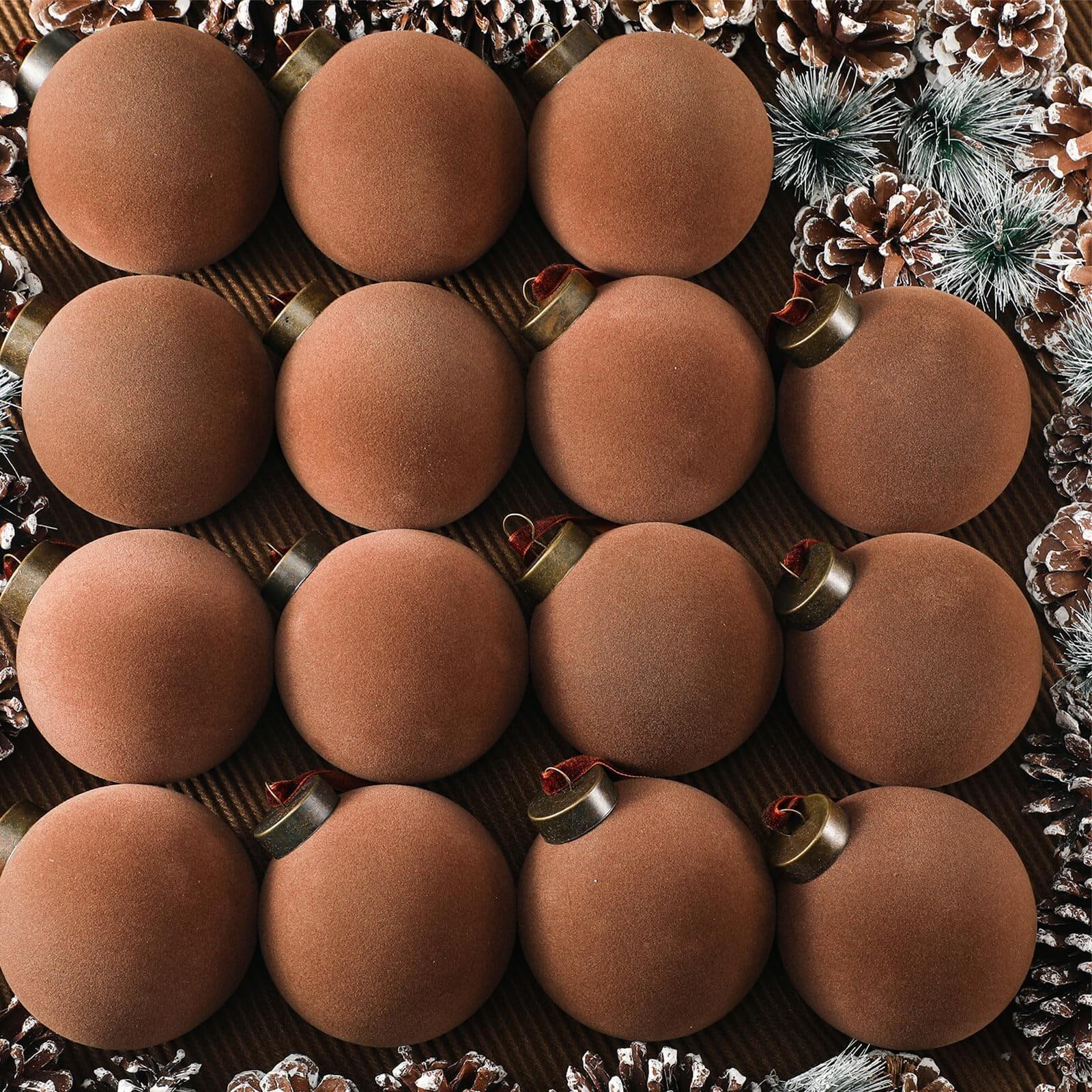 Velvet Christmas Baubles (15 PCS)