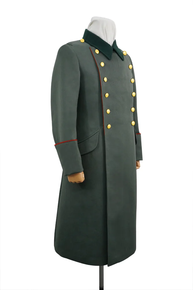   Wehrmacht German General Fieldgrey Gabardine Greatcoat With Pipe German-Uniform