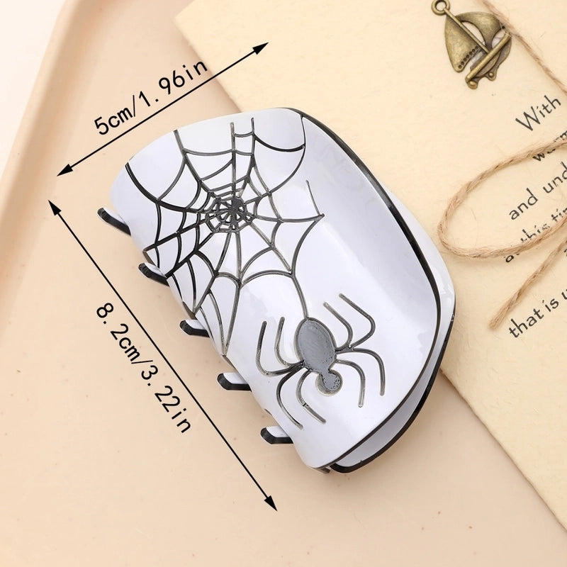Halloween Cute Funny Women’s Pumpkin Spider Web Acetic Acid Sheets Stoving Varnish Hair Claws