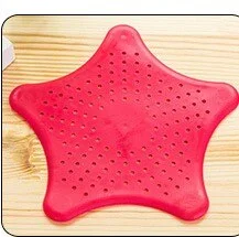 Bathroom Sink Five-point Star Silicone Shower Filter Outfall Sewer Strainer Anti-blocking Floor Drain Hair Stopper & Catchers