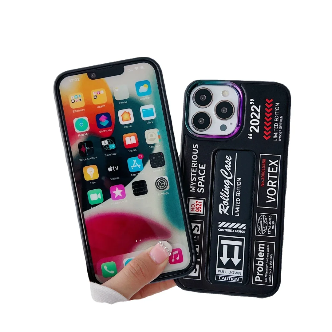 For iPhone 13/14 Series Metal Lens Ring Holder Phone Case