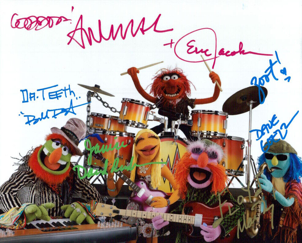 The Muppets cast signed authentic 8x10 Photo Poster painting COA