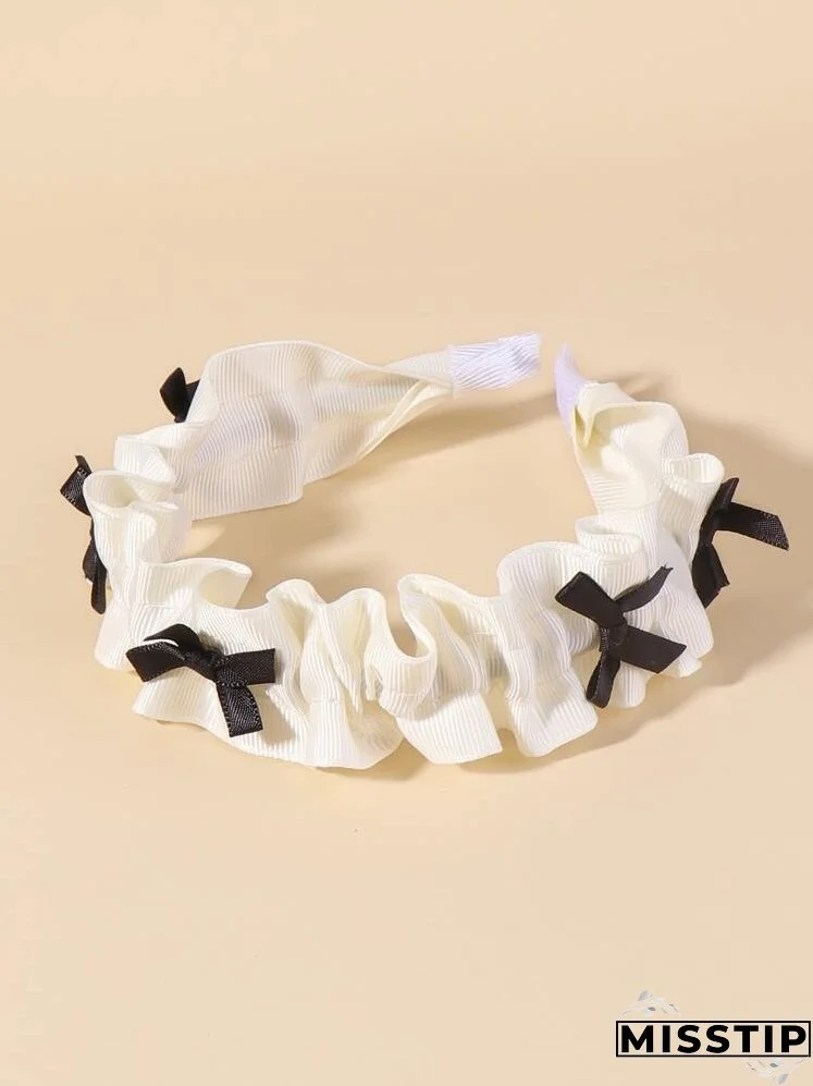 Bow Decor Ruffle Hair Hoop