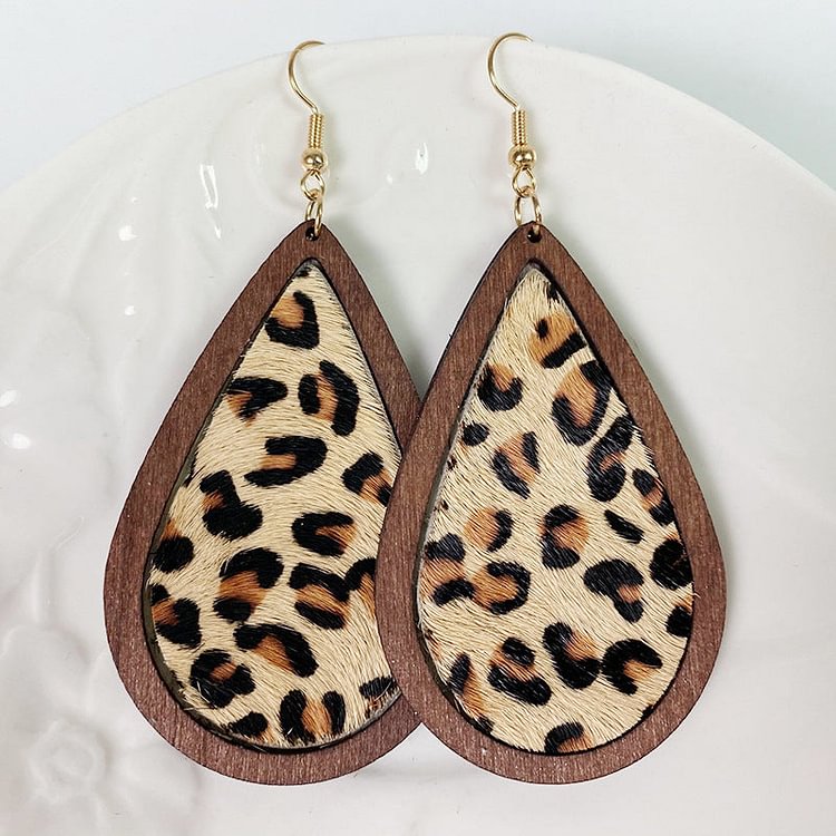 Leopard print water drop agaric ring
