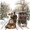 (40*40cm)Christmas Snow Scene - Full Round Drill Diamond Painting
