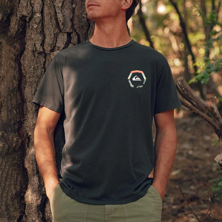 Men's Casual Vacation Surf Seaside Print T-Shirt 592d