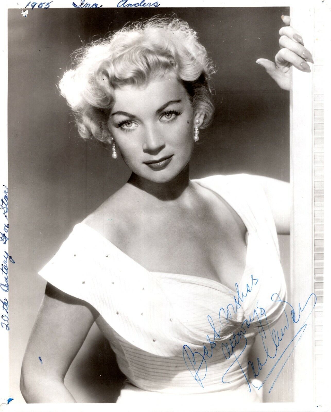 Ina Anders Actress Hand Signed Autograph 8x10 Vintage Photo Poster painting