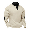 Men's Loose Casual Fleece Stand Collar Long Sleeve Sweatshirt by Inlyline