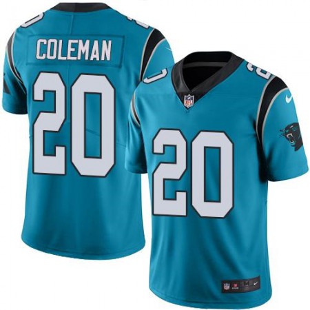 Panthers #20 Kurt Coleman Blue Youth Stitched NFL Limited Rush Jersey