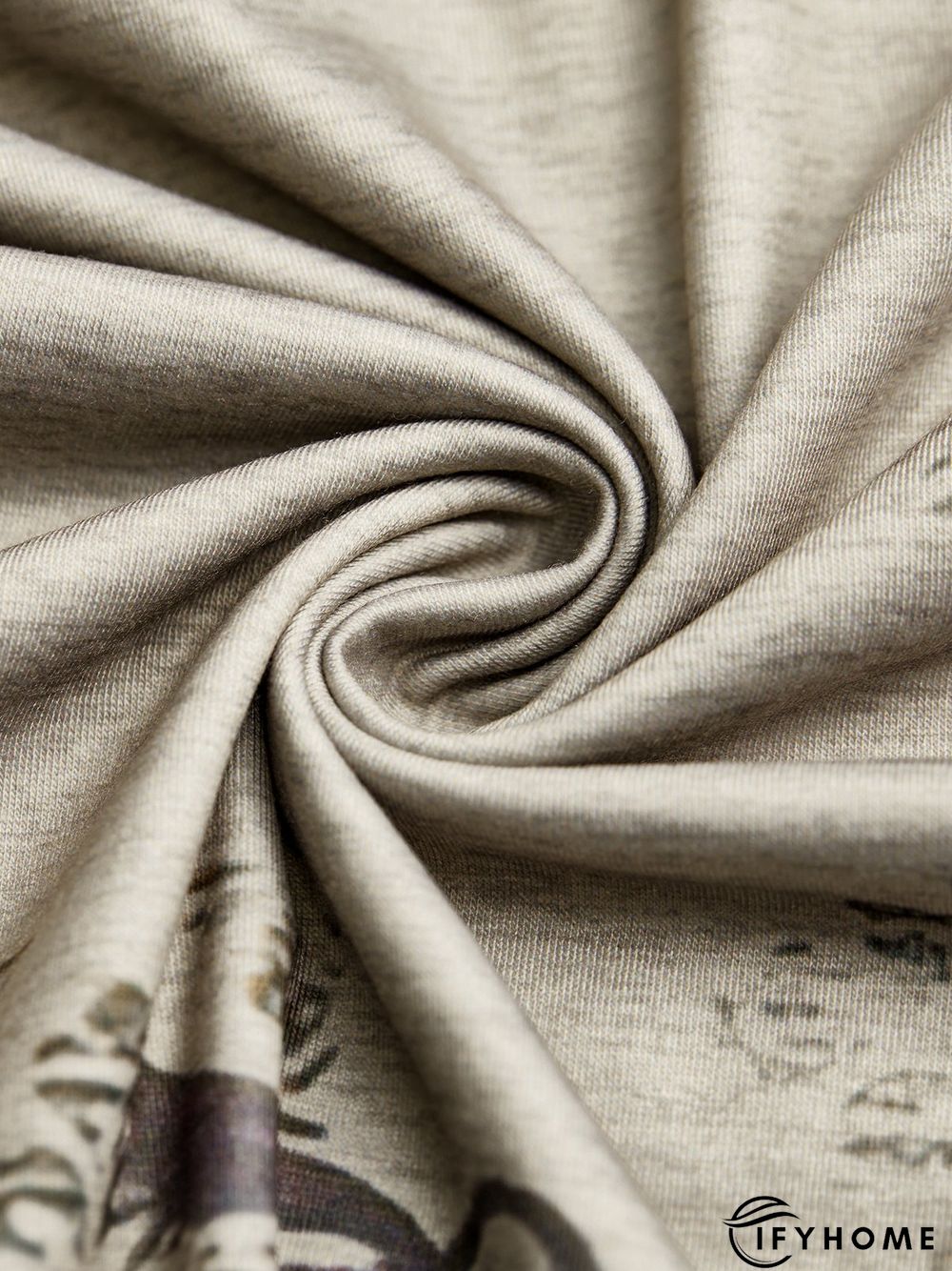 Crew Neck Casual Leaves Long Sleeve Tunic T-Shirt | IFYHOME