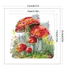 Red Mushroom In Grass-14CT Stamped Cross Stitch 21*21cm/8.27*8.27in tapestrymarket