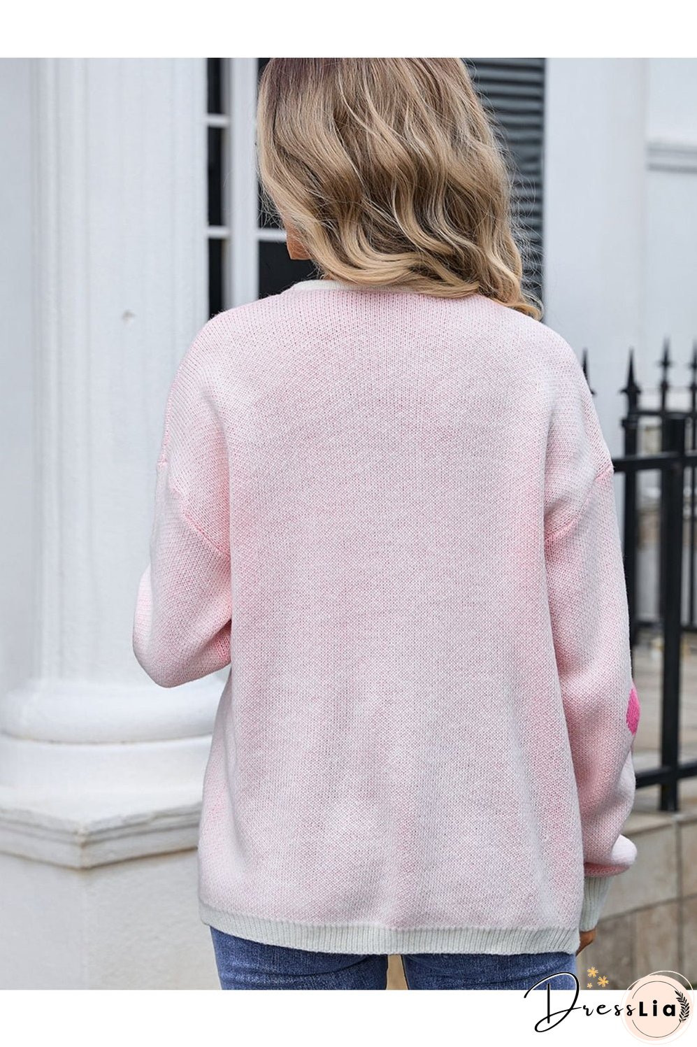 Angel Wings Flower Open Front Long Sleeve Cardigan