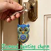 DIY Diamond Painting Keychain Kit, Double Sided 3D Printed Resin Base Rhinestone Bag Charm Ornament with Lobster Clasp, Complete Diamond Art Tools Set, Handmade Craft Gift for Women Adults Girls
