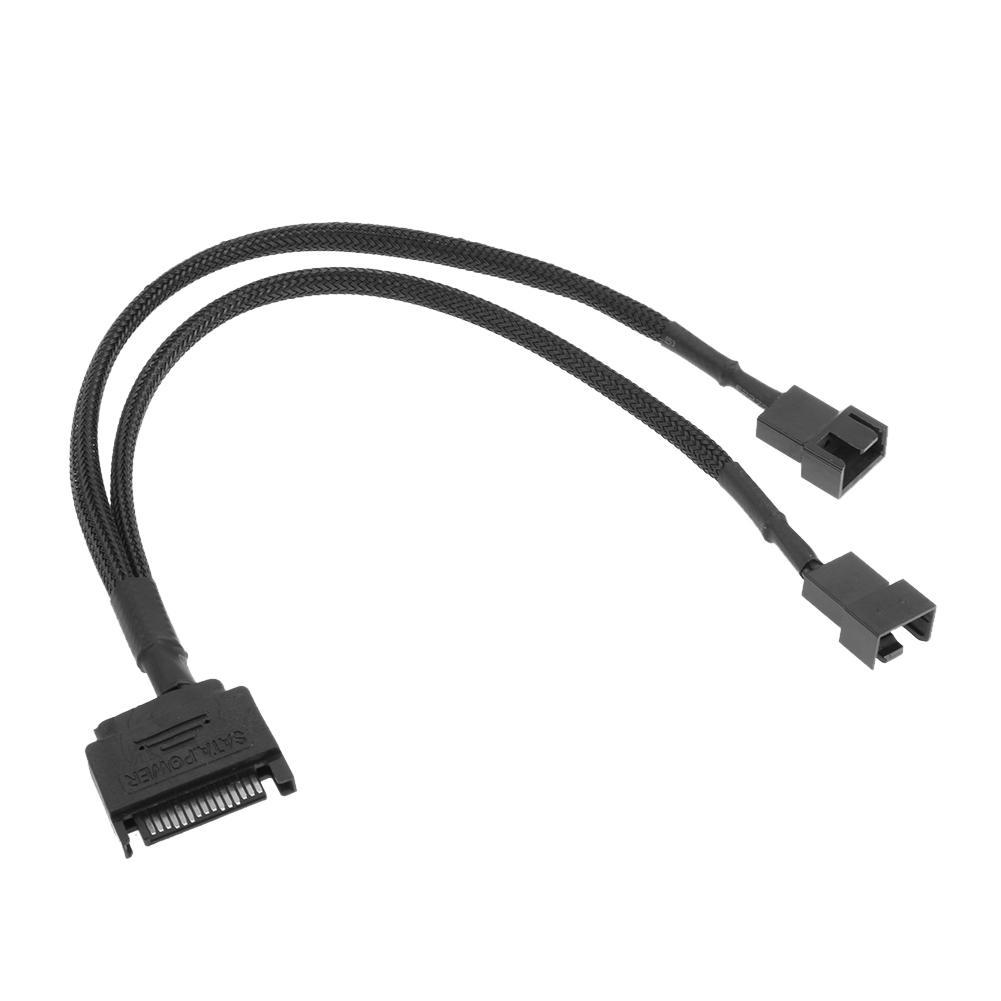 

Sleeved SATA 15Pin to 2 Way 3Pin 4Pin Fan Power Adapter Extension Cable, 501 Original