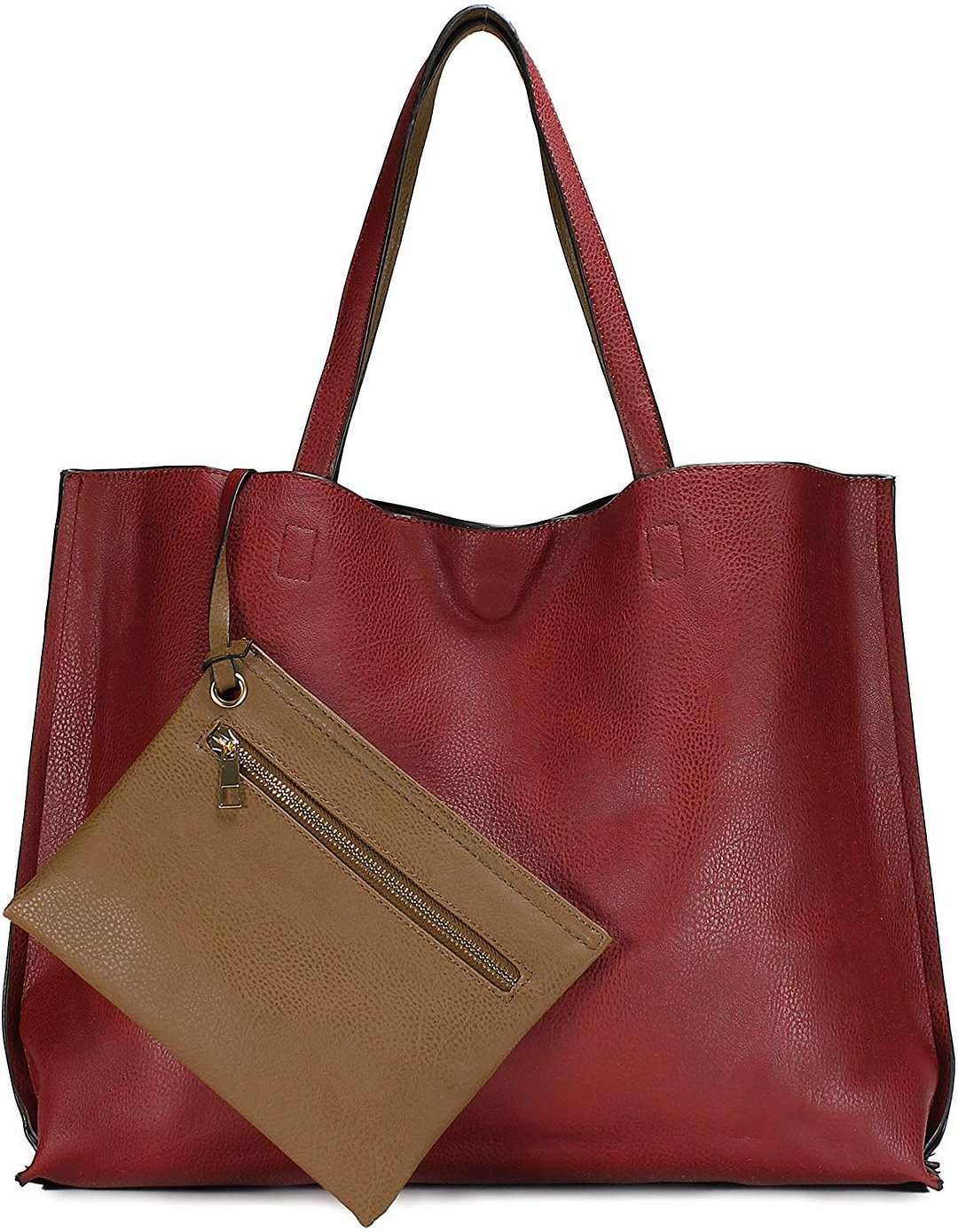 Stylish Reversible Tote Handbag for Women, Vegan Leather Shoulder Bag, Hobo bag, Satchel Purse
