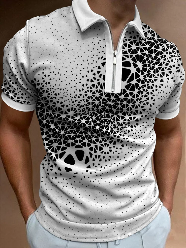 3D Printing Short Sleeve Lapel Polo Shirt Paul Shirt at Hiphopee