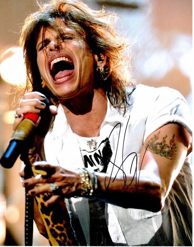 Steven Tyler Signed - Autographed Aerosmith Concert 11x14 inch Photo Poster painting