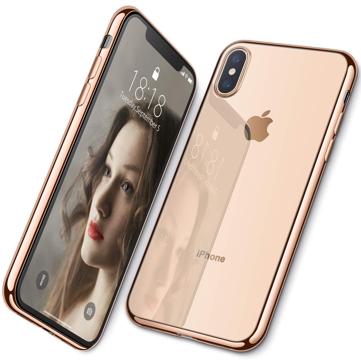 Luxury  Shockproof Tempered Glass Back Electroplate Frame Cover Soft TPU Edge Case for iPhone X XS Max XR 7Plus 8Plus 7 8 6sPlus 6s
