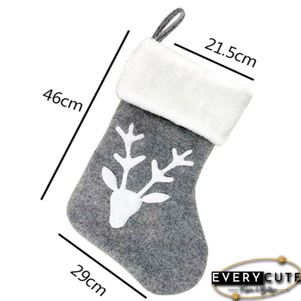 1Pc/2Pcs/4Pcs Christmas Stockings Holder Tree Ornaments Deer Sacks Xmas Gift Bags Presents Children Decorations Wall Art Socks Stuffers Home Room