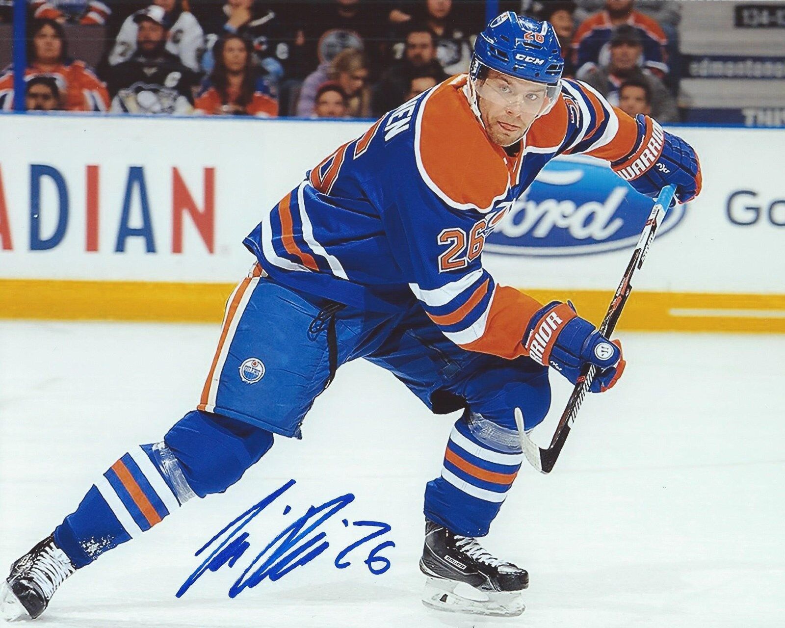 Iiro Pakarinen Signed 8x10 Photo Poster painting Edmonton Oilers Autographed COA E