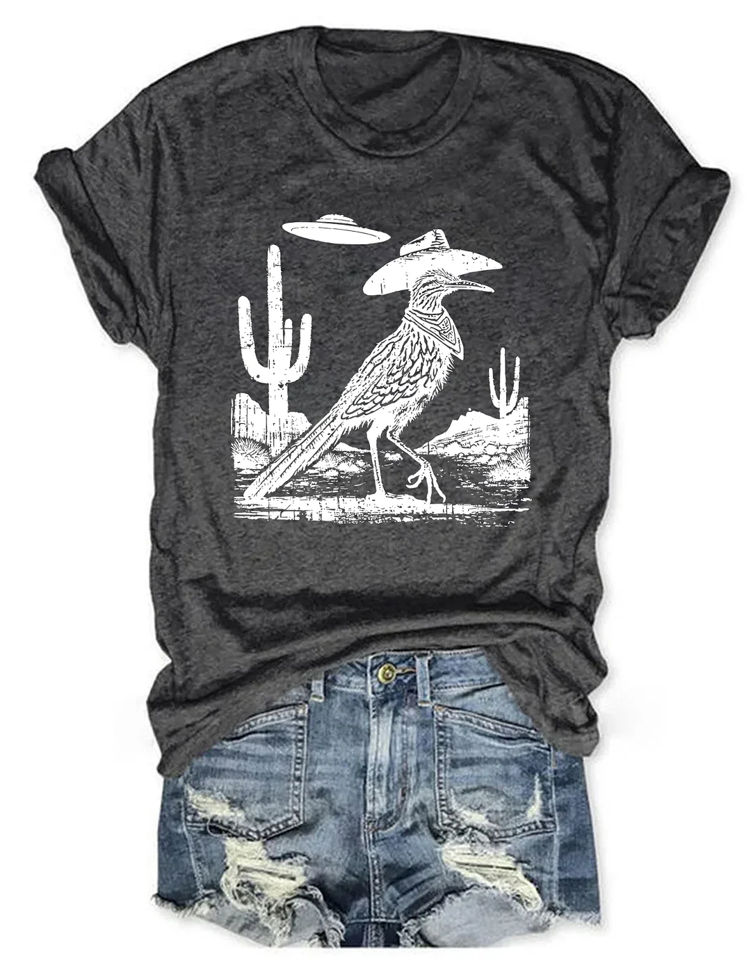 Roadrunner UFO Bird Lover T-shirt