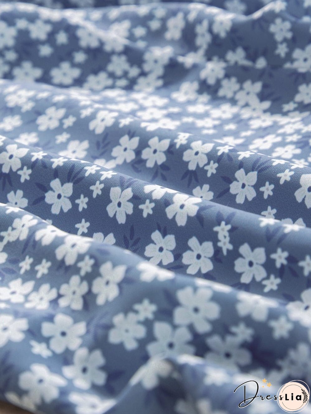 Blue Twilight Floral Dream Jumpsuit with Smocked Bodice and Delicate Straps