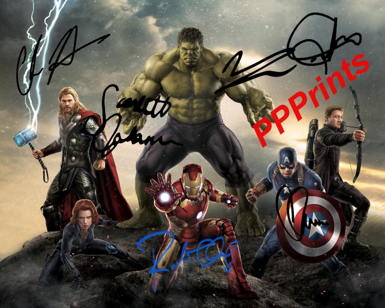 AVENGERS AGE OF ULTRON CAST SIGNED AUTOGRAPHED 10X8 SIGNED REPRO Photo Poster painting PRINT