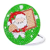 DIY Double Sided Special Shape Diamond Painting Compact Mirror Kit( (Santa)