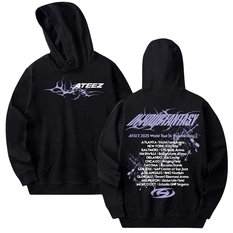 2025 ATEEZ In Your Fantasy World Tour North America Retro Hoodie officialateezshop